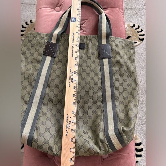 Gucci GG Canvas Web Tote EUC - Picture 4 of 13